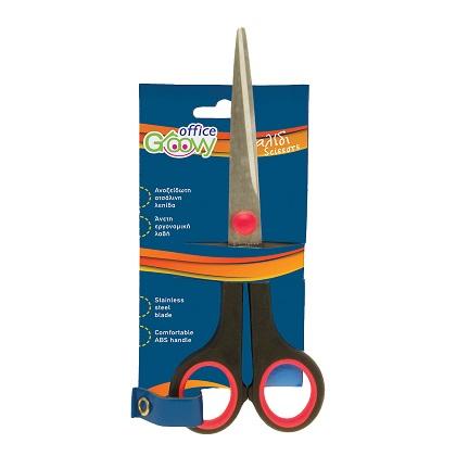  Scissors with 6 1/2'' GROOVY plastic handle 16 cm