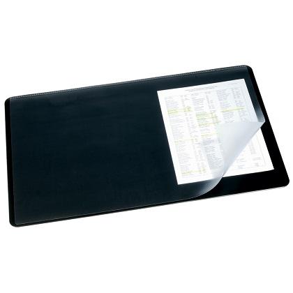 desk mat with trasparent overlay