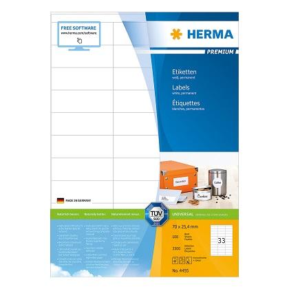 labels 70x25.4 HERMA PREMIUM 4455 (100 sheets)