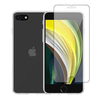 COSY Transparent Case + Screen Protector Glass for iPhone 6/7/8 / iPhone SE 2rd Gen / 3rd Gen